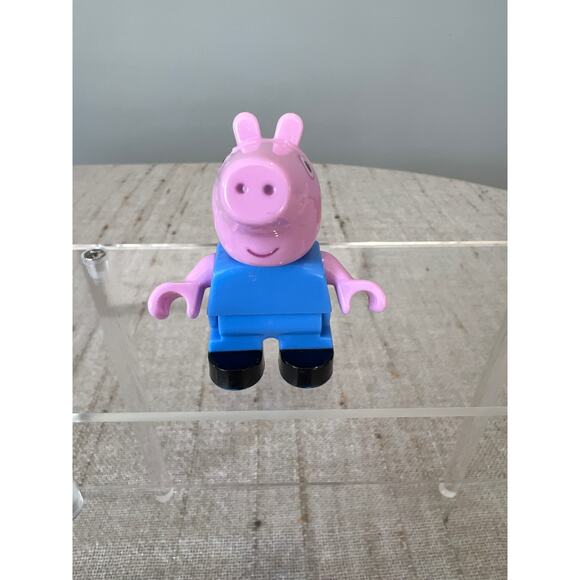 LEGO Peppa Pig Duplo Figure Replacement Blue Pink Cake Topper - Picture 2 of 5
